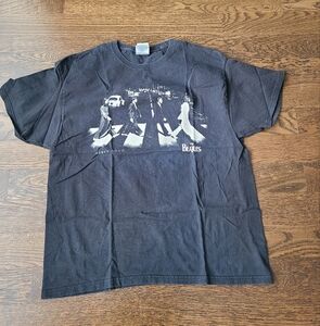2005 The Beatles Abbey Road Black Graphic T-Shirt sz. XL rgreen apple tag
